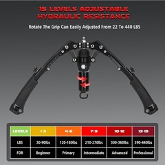 Twister Arm Trainer, 3-in-1 Adjustable Hydraulic Power Chest Workout Equipmen…