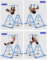 Gymnastics Horizontal Bar Expandable Gymnastic Bar Folding for Home, Adjustab…