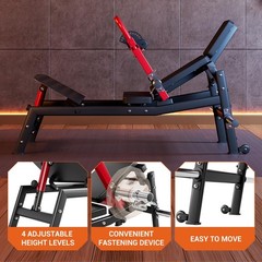Hip Thrust Machine 900LBS Heavy Duty Glute Bridge Machine Home Gym Butt Exercise