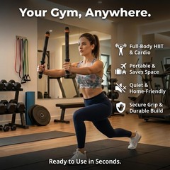 Ropeless Battle Ropes for Home Gym, Portable Weighted Cordless Battle Ropes S…