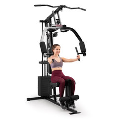 100LB Stack Home Gym w/ Chest Press Pec Fly High & Low Pulley Strength System