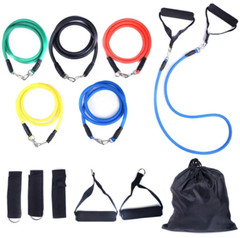 Jaxpety 11 PCS Resistance Band Set Yoga Pilates Fitness workout band