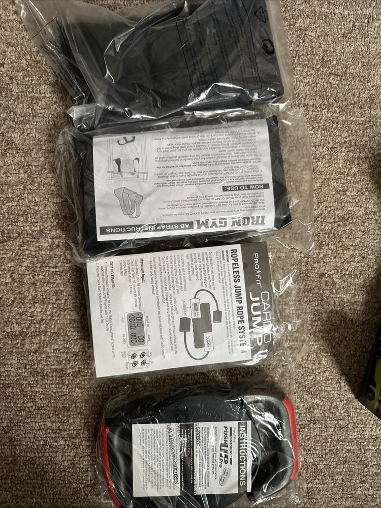 Pro Fit Ab Straps, Hopeless Jump Rope, And Push Up Pro