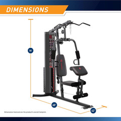 Marcy MWM-990 Home Gym 150 lb Weight Stack Total Body Lat Pulldown Chest Press