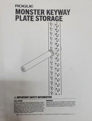 Rogue Fitness RA1636-IL Monster Plate Storage Pin Single Keyhole Mount 12″ L