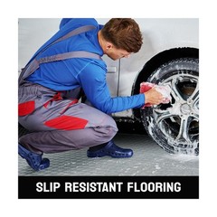 TUFFIOM 7.5 x 20 FT Garage Floor Mat, Thickened Diamond Plate PVC Garage Mats…