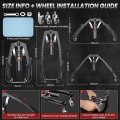 Twister Arm Trainer, 3 in 1 Hydraulic Power Chest Workout Equipment with Ab R…