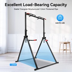 Adjustable Pull Up Bar Dip Station Multi Gym Home Gym Strength Training 440lbs