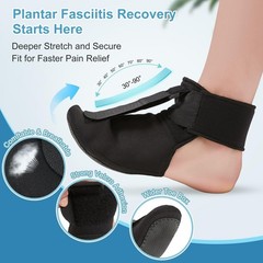 Plantar Fasciitis Night Splint Brace with Massage Ball, Relieves Foot Drop an…
