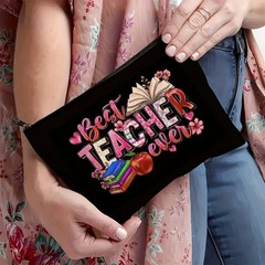Teacher-Themed Travel Cosmetic Bag