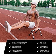 Push Up Bar – Folding Dip Bar for Home Workout, Lightweight & Portable Hawk Red