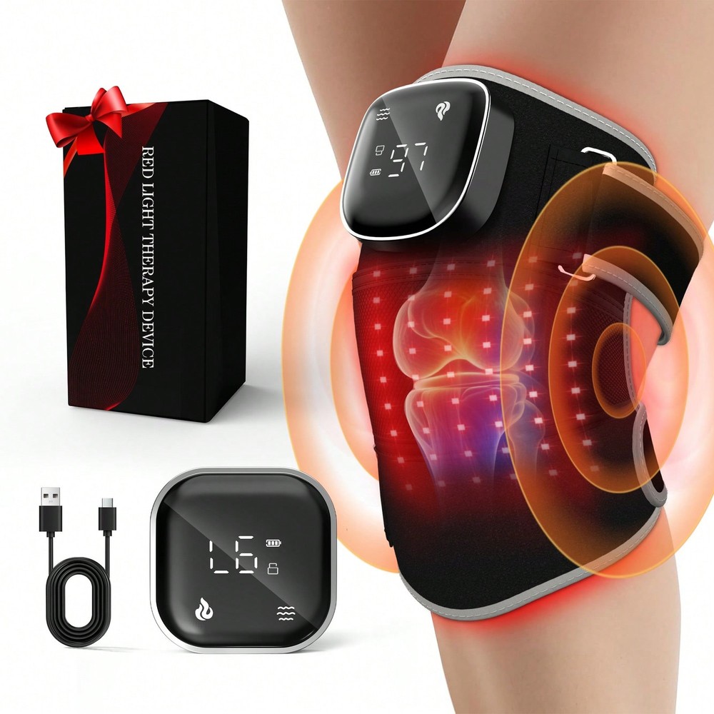 Red Light Therapy Knee Brace – Heated Knee Massager for Joint Pain Relief