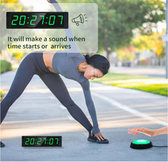 Gym Clock for Home Gym Workout with Start/Stop Button Interval Timer for Plug-in