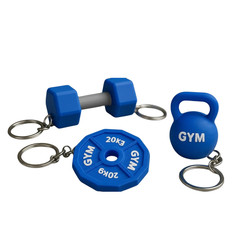 Dumbbell, Kettlebell & Gym Plate Keychains – Gift for Gym Lovers, Workout