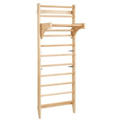VEVOR Swedish Ladder Wall Gym 10-Level Wooden Indoor Playground Climbing Ladder