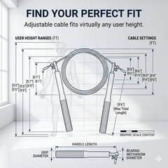 Body-Solid BSTSR1 Cable Speed Rope