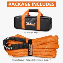 ALL-TOP Kinetic Recovery Rope (Reflective) 48000Lbs, 1in x 30ft, Heavy Duty 3…