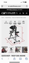 Gym Equipment New In Box Valor CB-31 Bicep Curl Tricep Extension Machine