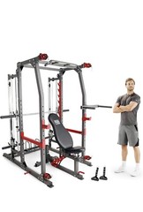 Marcy 3 in 1 Smith Machine Home Gym System With Weights Total (100kg)