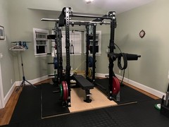 Rogue Fitness Complete Home Gym Equipment: Power Rack, Bars, Bench, Accessories