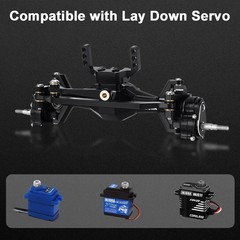 INJORA +5mm Diamond Portal Axles with Lay Down Servo Mount & Links for 1/18 R…