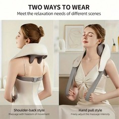 Neck & Shoulder Heating Massager, Deep Kneading Cervical Spine Relief