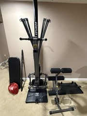 Bowflex Adjustable Ergonomic Home Gym Black Power Rods Bench Leg Attachment