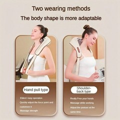 Neck & Shoulder Heating Massager, Deep Kneading Cervical Spine Relief