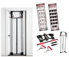 Tower 200 Door Gym by Body By Jake with Chart Guide NEW in Box + Bonus Straight