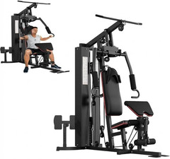Multifunctional Home Gym Equipment – 150LB Weight Stack Workout Station for Full