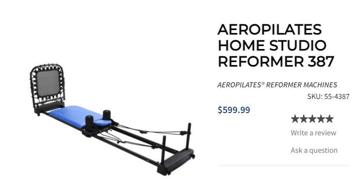 AEROPILATES HOME STUDIO REFORMER 387 55-4387 UNOPENED Pilaties gym equipment
