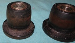 lot of 4 black rollers with spacers for Total Gym