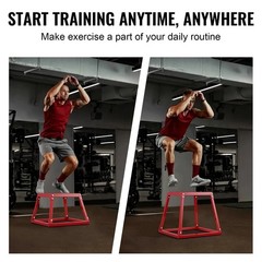 Plyometric Jump Box, 12 Inch Plyo Box, Steel Plyometric Platform and Jumping