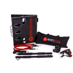 BodyBoss Home Gym 2.0 Full Portable Gym Home Workout Package Red 2 Bands