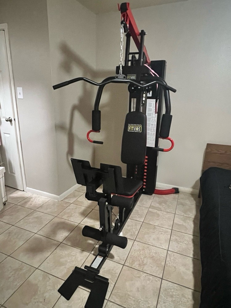 Fitvids FVLX-750 Home Gym System Workout Station with 330lbs of Resistance