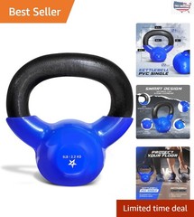 Heavy-Duty Vinyl Coated Cast Iron Kettlebells 5- LB – Durable & Stylish