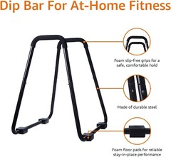 Amazon Basics Strength Training Press Dip Bar Stand Fitness Station Black NEW