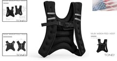 12 lb Tone Weighted Vest for Enhanced Workouts – Neoprene, Reflective Safety