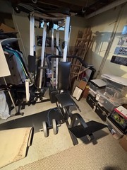 Weider Multi-Station Adjustable Home Gym System with Dumbbells, Metal/Vinyl