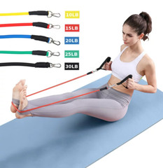 Jaxpety 11 PCS Resistance Band Set Yoga Pilates Fitness workout band