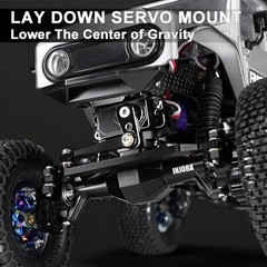 INJORA +5mm Diamond Portal Axles with Lay Down Servo Mount & Links for 1/18 R…