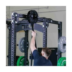 Titan Fitness Rack Mounted Endless Rope Pulley System, Steel Drum Mounts on U…