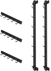 Wall Mounted Lat Pull down Bar Organizer with Hooks, Home Gym Storage Rack for L