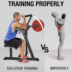 Home Gym Bicep Curl Tricep Press Extension Adjustable Seat 2 in 1 Preacher Curl