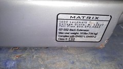 Matrix Ultra G7 Back Extension S52 Class S Gym
