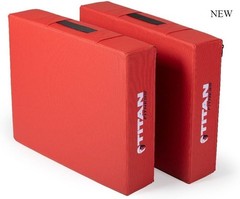 Titan Fitness Red Silencer Drop Pad Set, 6″ Crash Cushion Pads, Red