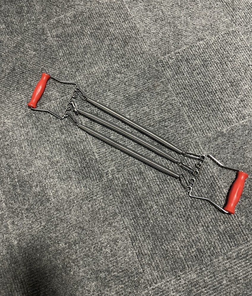 Vintage Coil Spring Exercise Equipment Arms & Chest Home Gym Workout Sports Bar