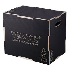 VEVOR 3 in 1 Plyometric Jump Box, 24/20/16 Inch Wooden Plyo Box, Platform & Jump