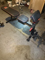 Workout Bench for multiple exercises like chest, shoulders, arms, and legs.