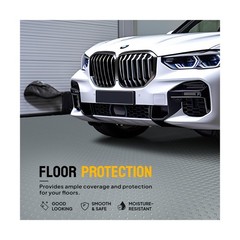 TUFFIOM 7.5 x 20 FT Garage Floor Mat, Thickened Diamond Plate PVC Garage Mats…